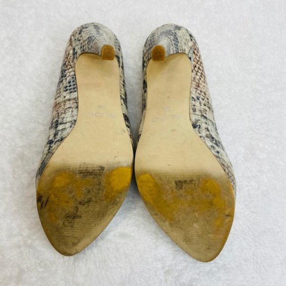 Multicolored Snakeskin Print Heels Platforms main image 0